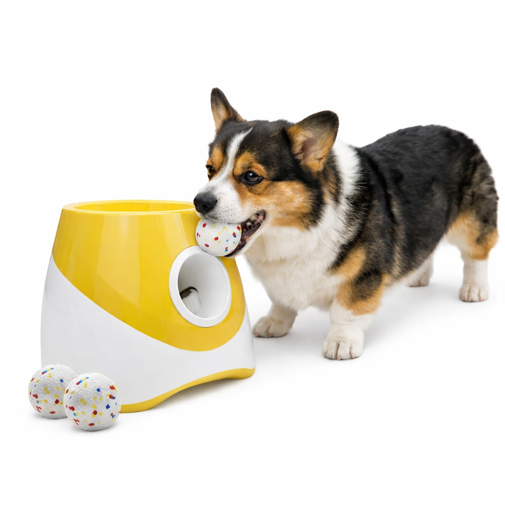 Playtime Buddy | Electronic Ball Launcher for Dogs with Adjustable Distance | Engaging Fetch Toy for Active Pets