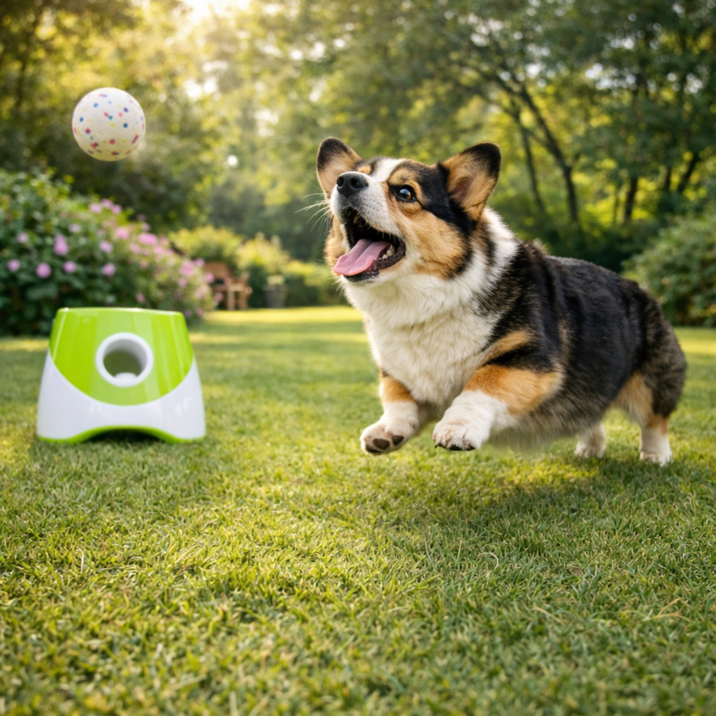 Playtime Buddy | Electronic Ball Launcher for Dogs with Adjustable Distance | Engaging Fetch Toy for Active Pets 4