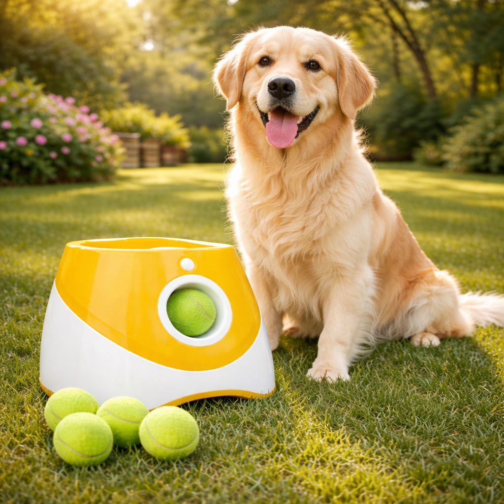 Playtime Buddy | Electronic Ball Launcher for Dogs with Adjustable Distance | Engaging Fetch Toy for Active Pets 5
