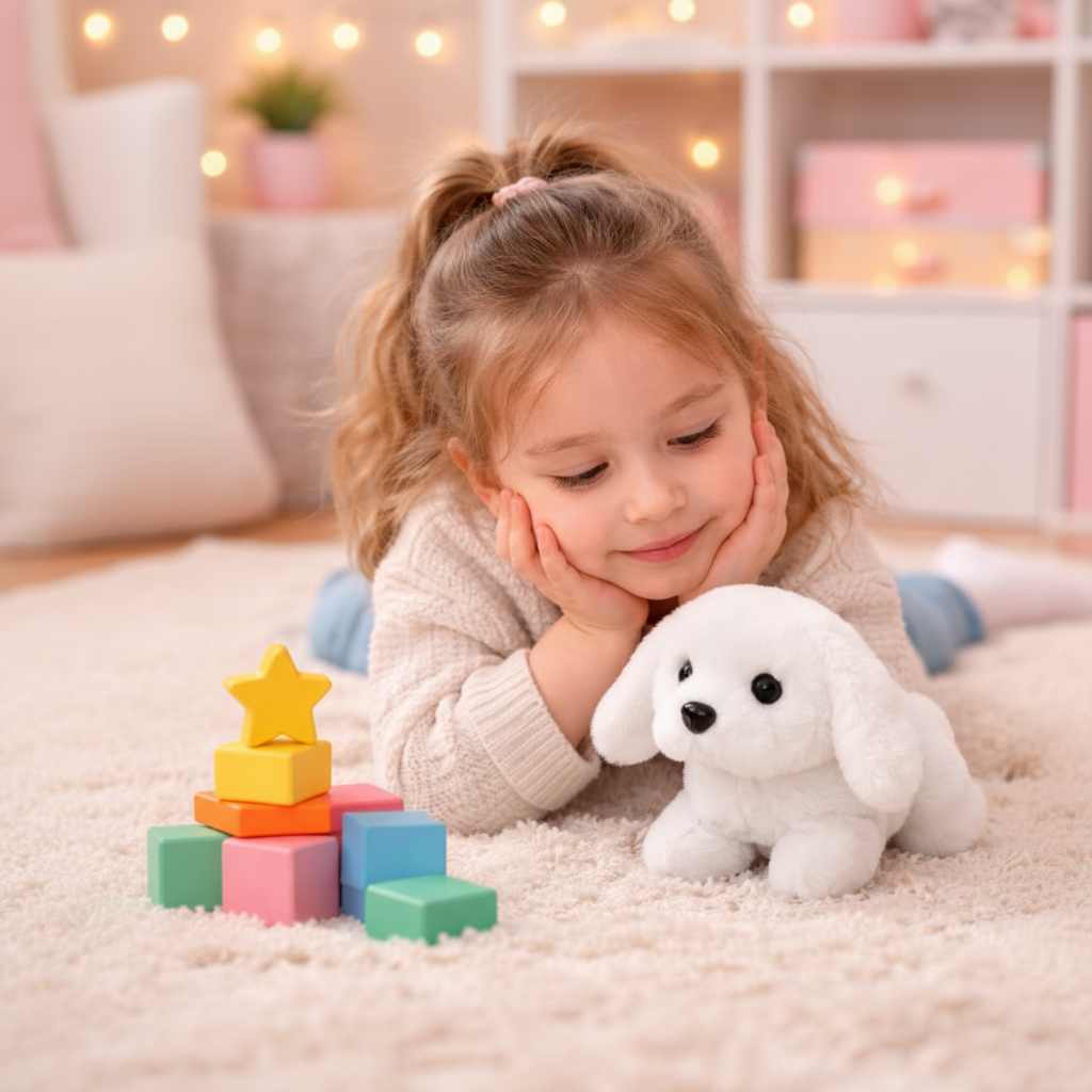 Plush Puppy Toy | Interactive Dog with Realistic Movements | Soft Companion for Kids' Imaginative Play 1