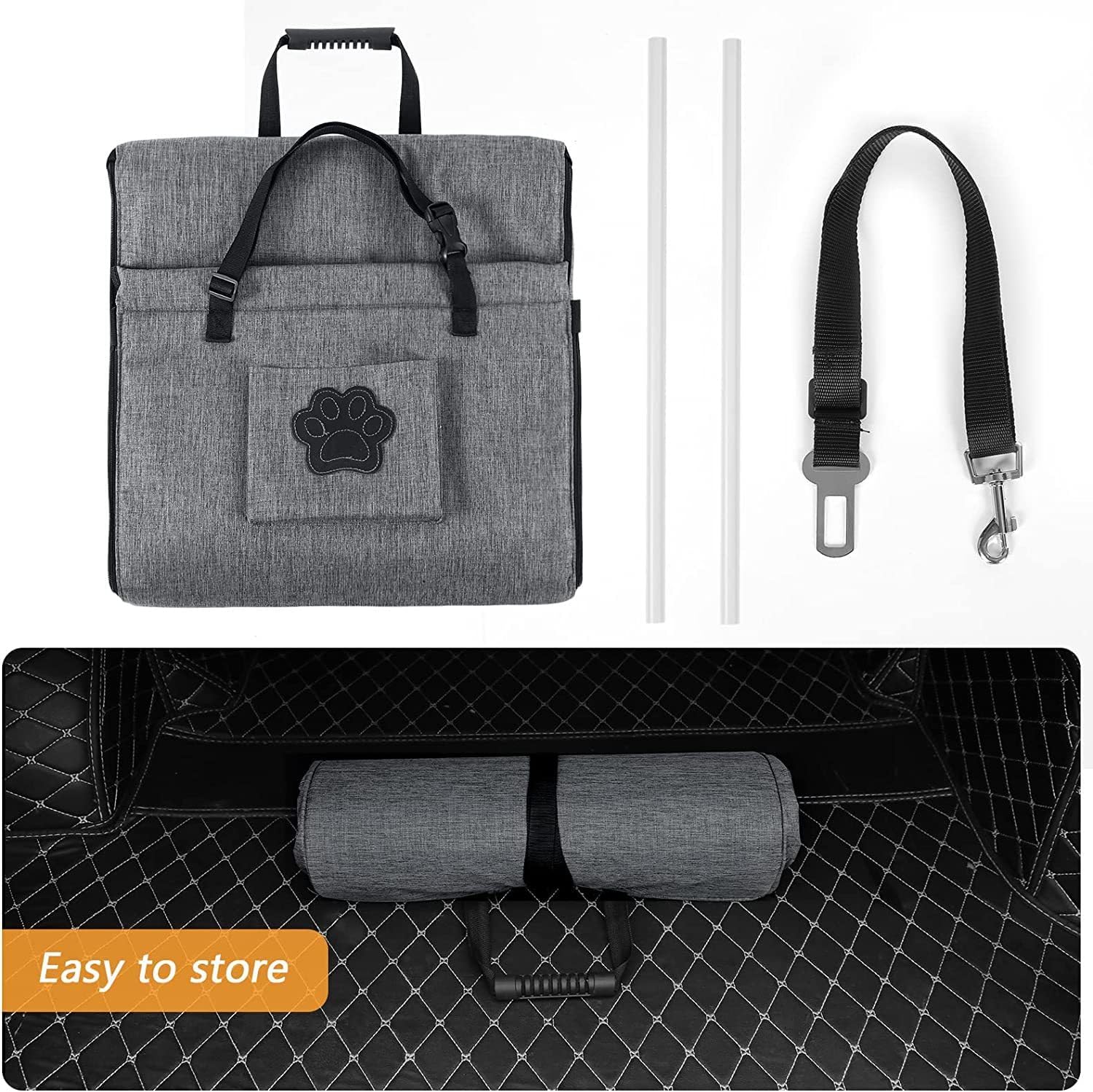 PoochPod | Portable Dog & Cat Car Seat with Waterproof Design | Spacious Comfort for Safe Travel 4
