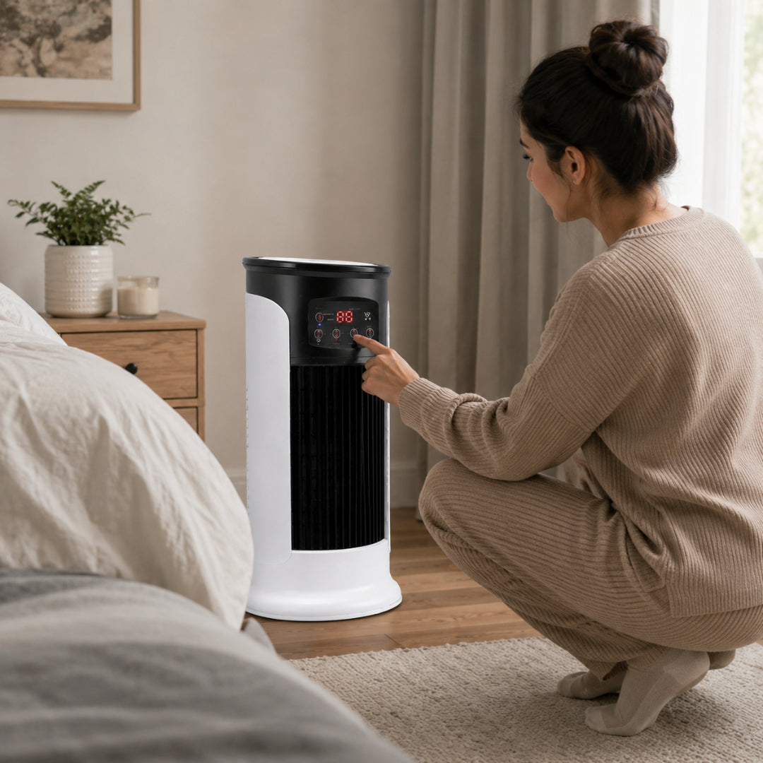 Portable Air Conditioner | Tower Evaporative Cooler with Windowless Design | Ideal for Indoor Cooling 0