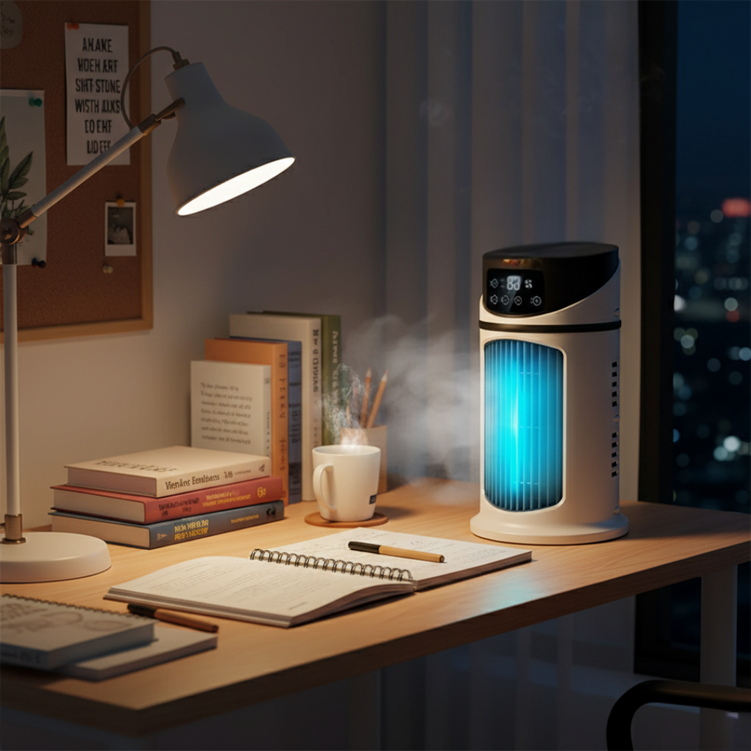 Portable Air Cooler | Evaporative Cooler with Rapid Cooling Technology | USB Powered Humidifier for Instant Comfort 5