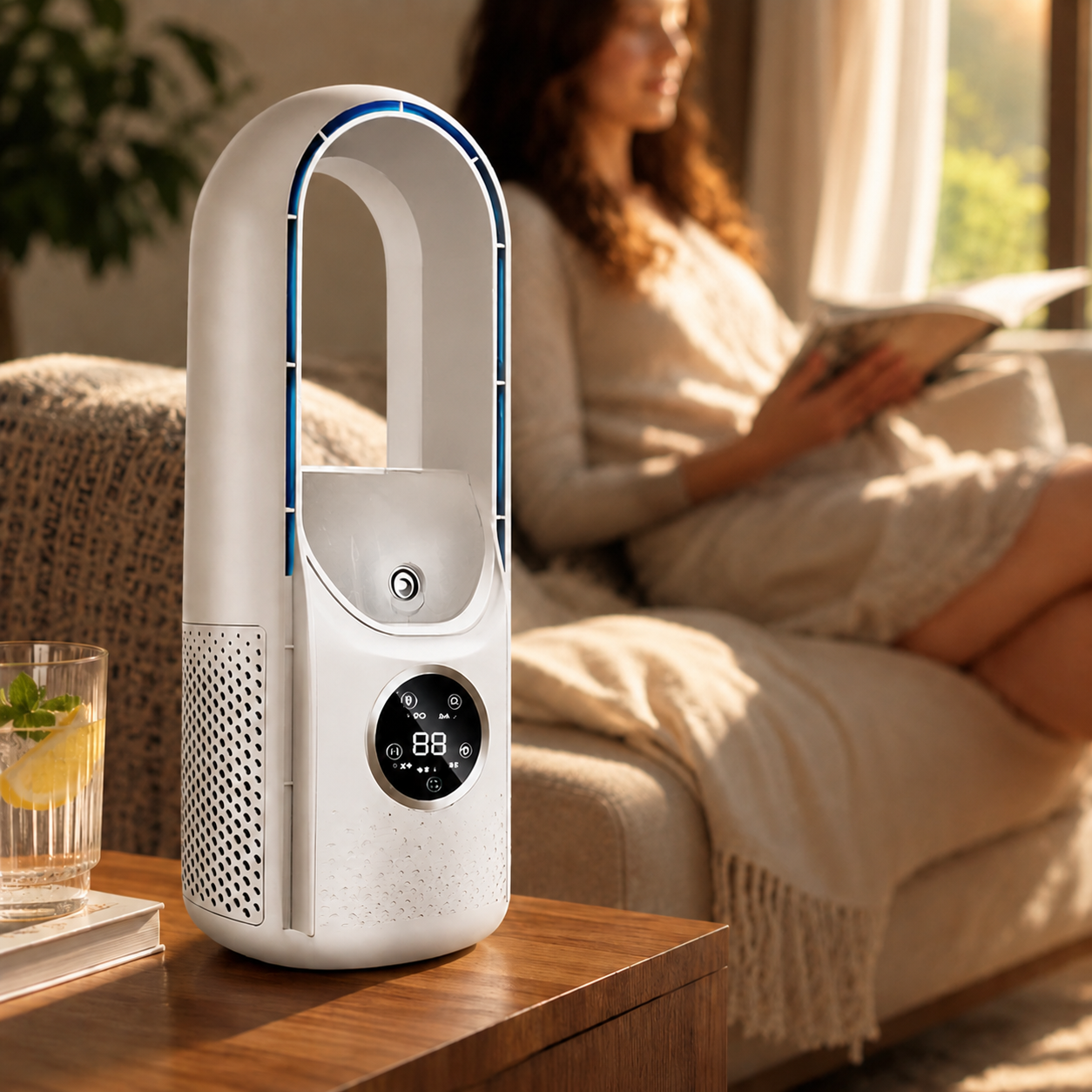Portable Cooling Fan | Bladeless Air Conditioner with Sleep Mode | Compact Design for Personal Comfort 2