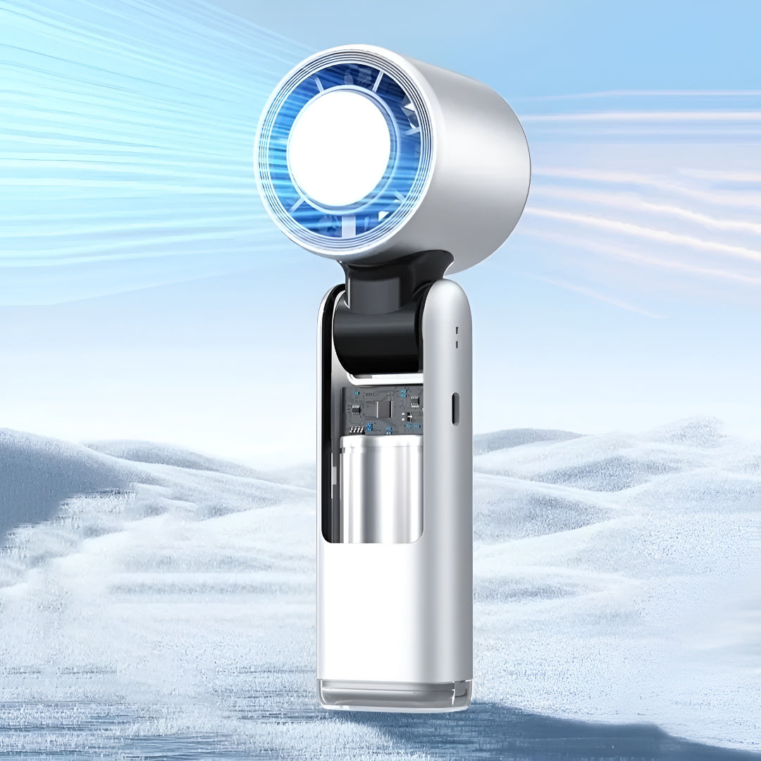 Portable Cooling Fan | Handheld USB Rechargeable Fan with Digital Display | Versatile Personal Airflow for Travel and Office 4