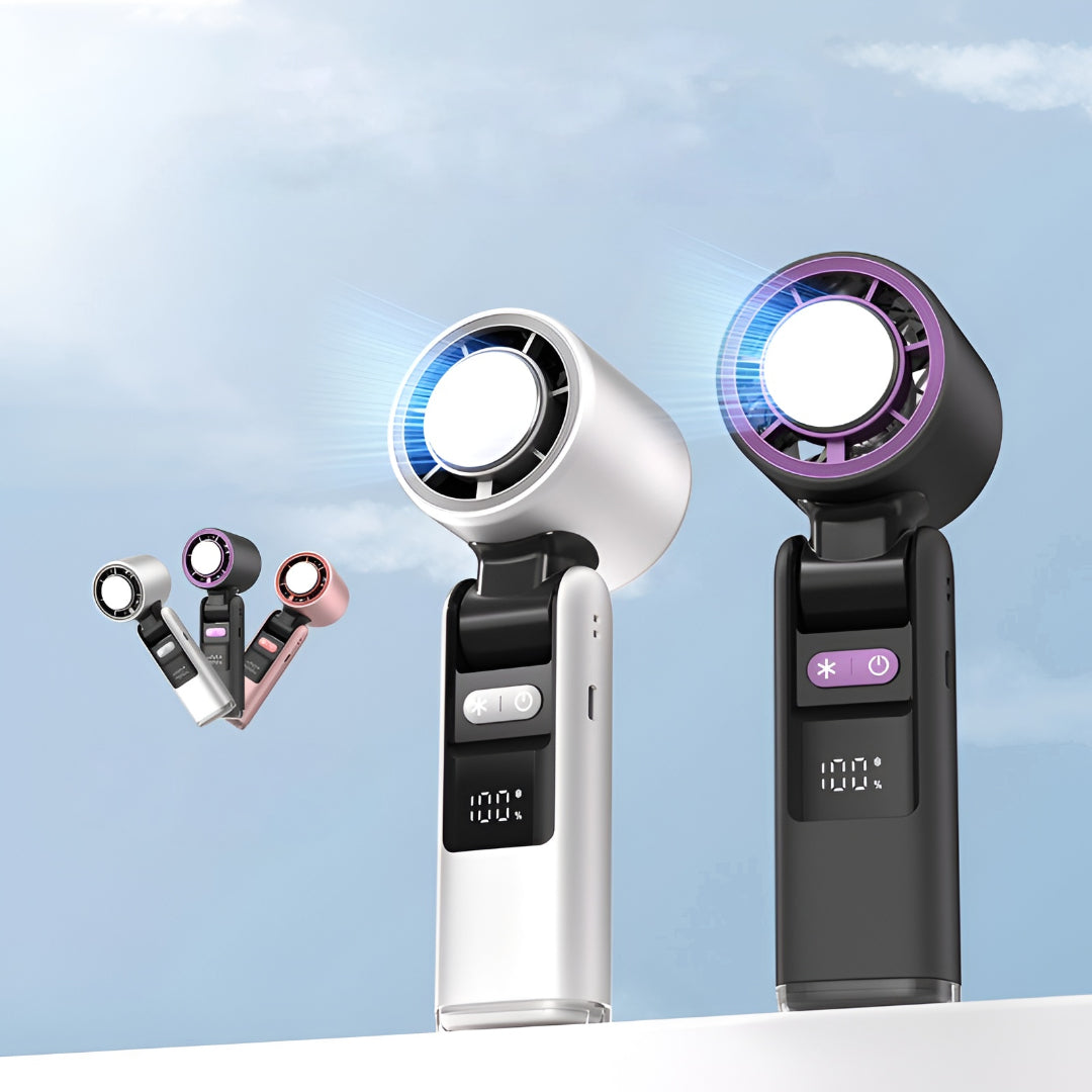 Portable Cooling Fan | Handheld USB Rechargeable Fan with Digital Display | Versatile Personal Airflow for Travel and Office 8