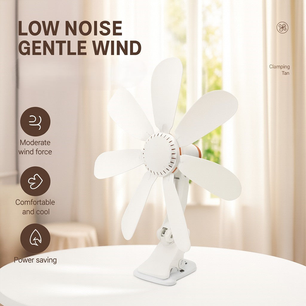 Portable Cooling Solutions | Small Desk Fan with Whisper-Quiet Operation | Clip-On Design for Personal Comfort 2