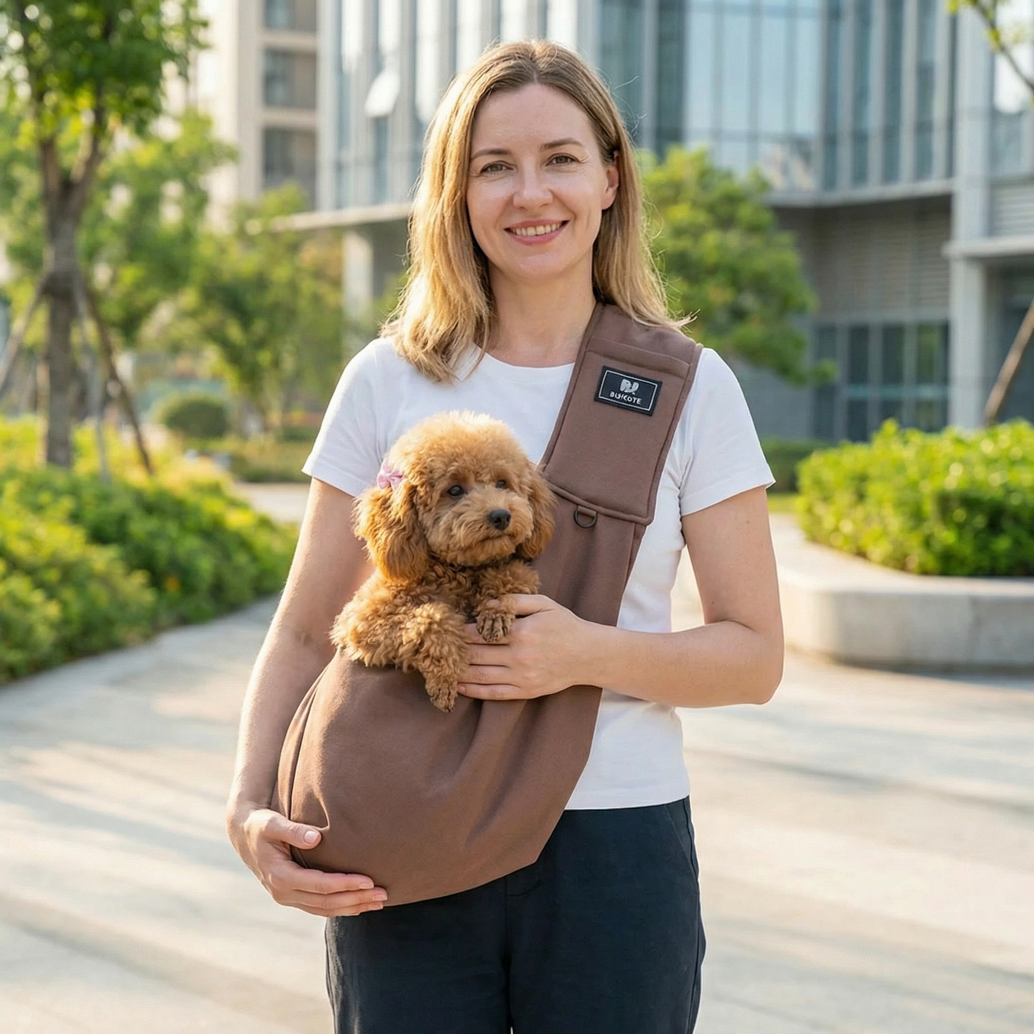 Portable Dog Shoulder Backpack with Breathable Fabric & Ergonomic Design for Comfort 7