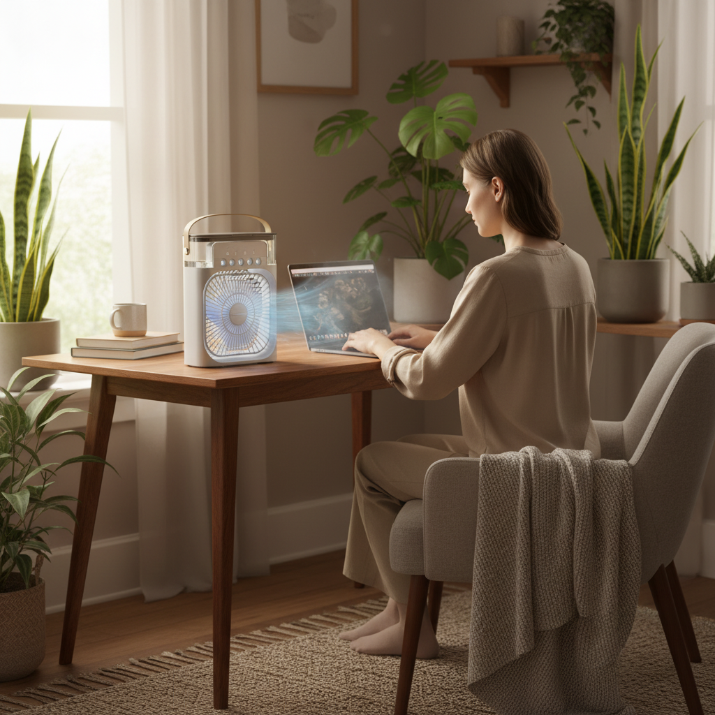 Portable Evaporative Air Conditioner with Remote Control & Custom Cooling 2