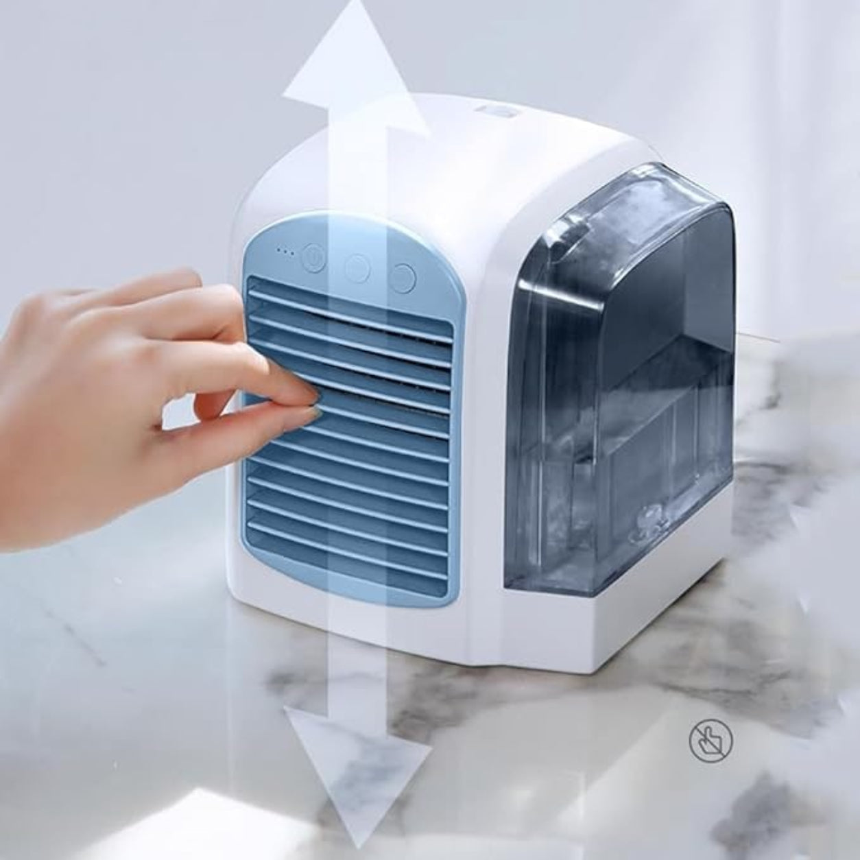 Portable Evaporative Air Cooler Fan with Oscillation & Rechargeable Battery | Compact Cooling Solution for Personal Comfort 4