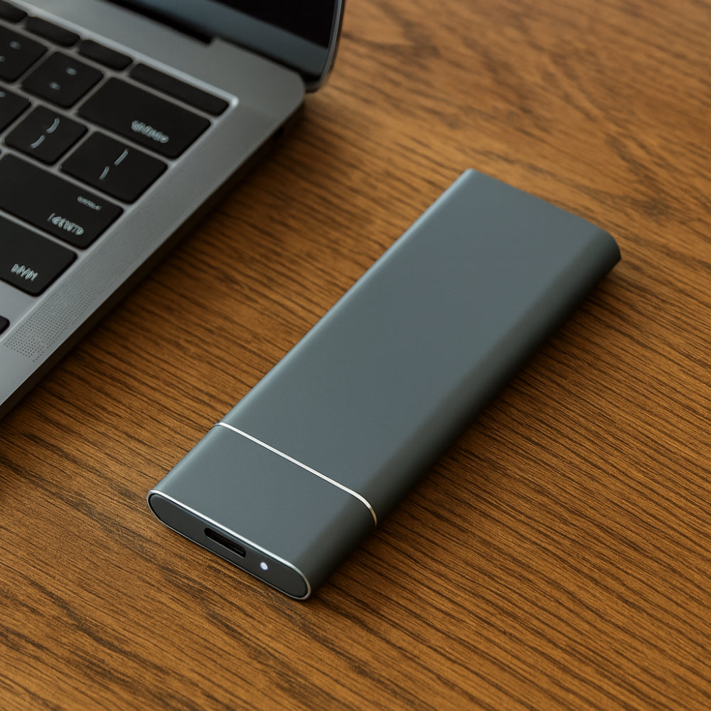 Portable External Hard Drive | 500GB Aluminum Slim Design with High-Speed USB Connectivity | Compact Storage for Travel and Work 0