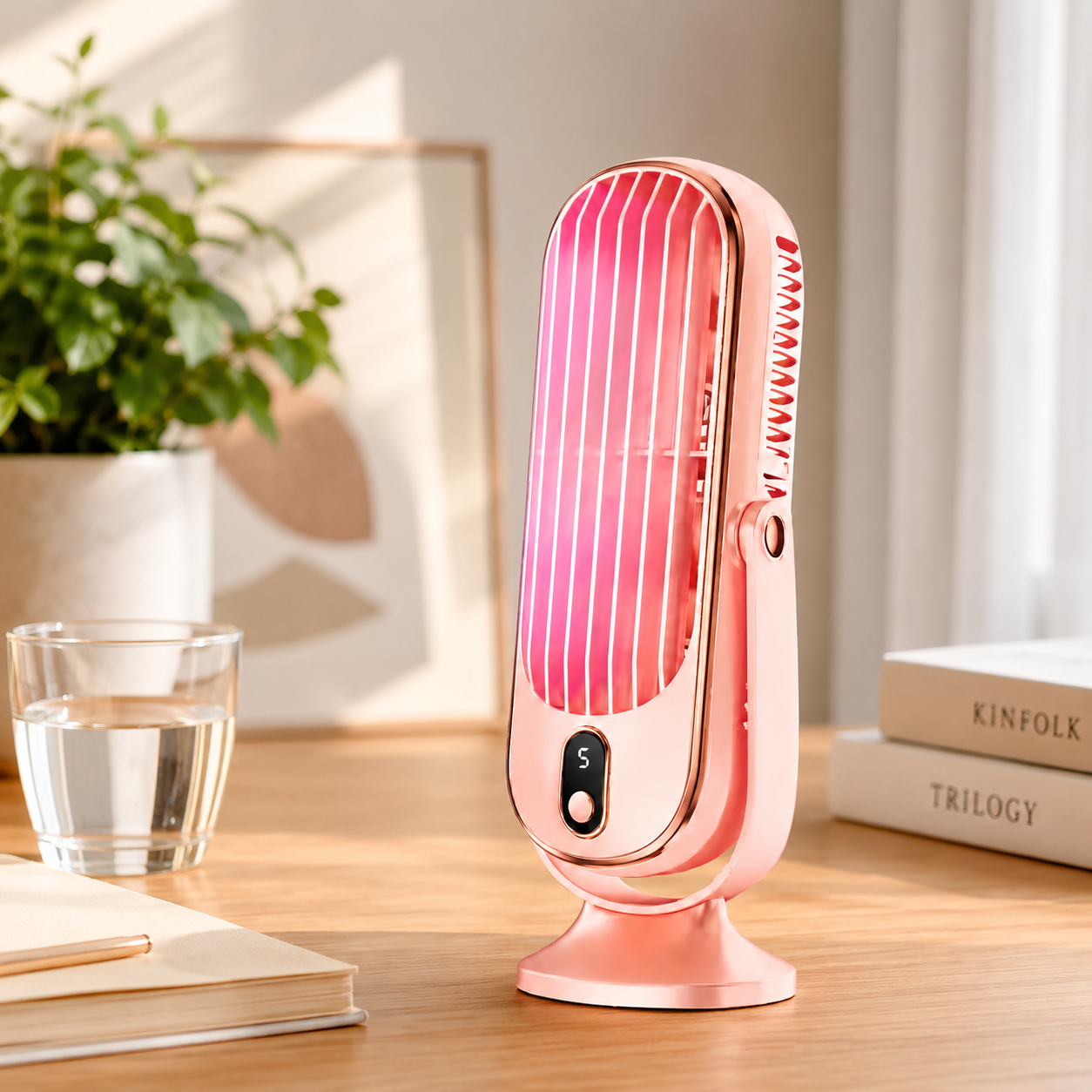 Portable Fan Series | Hand Held Battery Operated Fan with USB Rechargeable Feature | Lightweight Personal Cooling for Home and Travel 2
