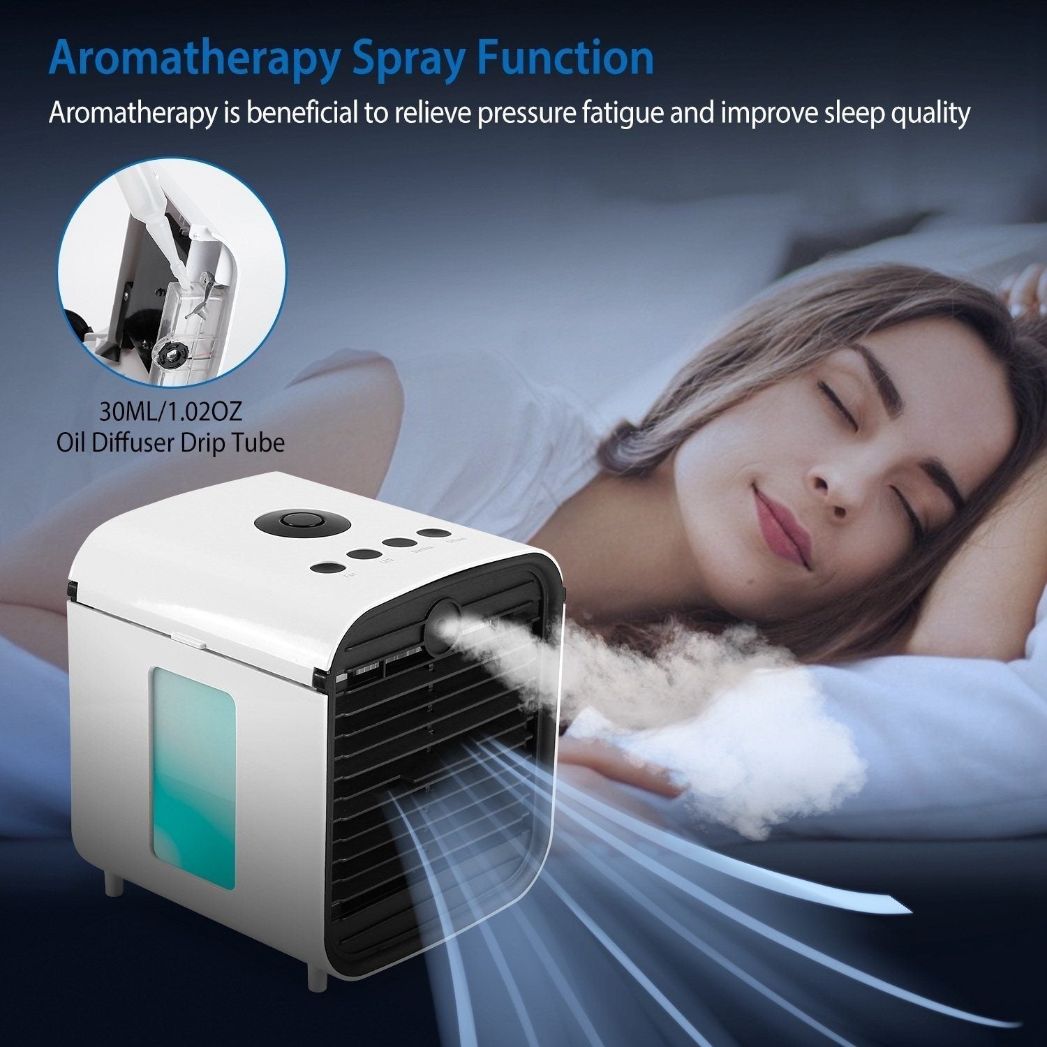 Portable Fan | Mini Air Conditioner with 7 LED Colors | Compact Cooling Solution for Refreshing Comfort 6