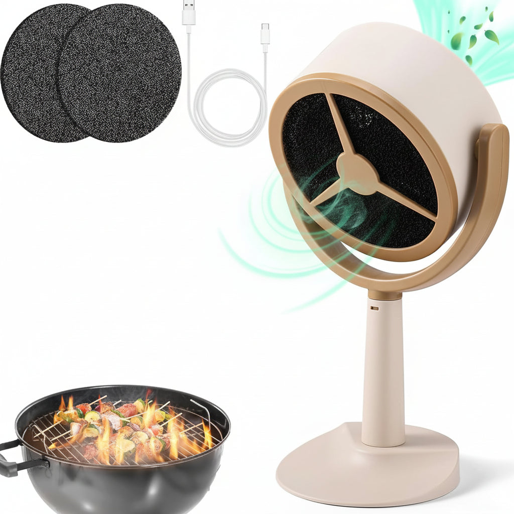 Portable Kitchen Exhaust Fan | Rechargeable Range Hood with Adjustable Airflow | Compact Design for Cleaner Cooking 0