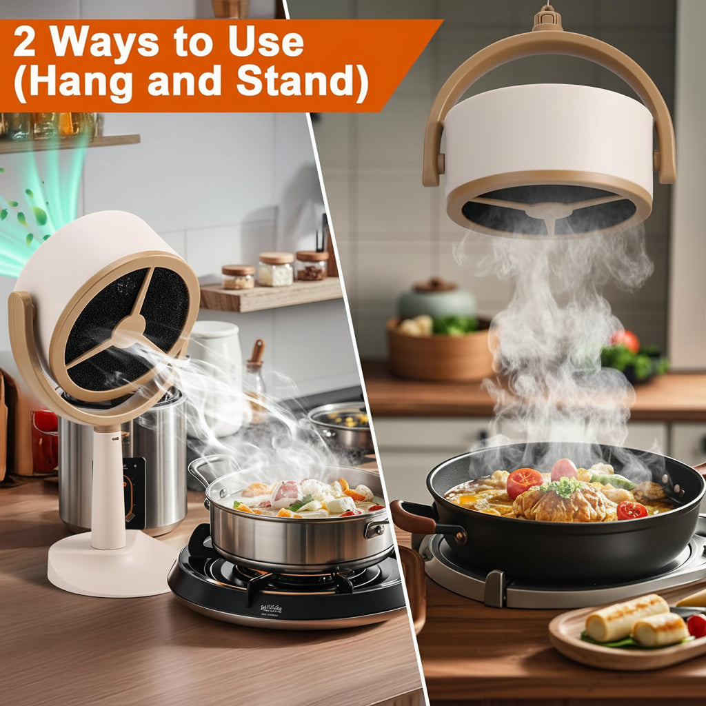 Portable Kitchen Exhaust Fan | Rechargeable Range Hood with Adjustable Airflow | Compact Design for Cleaner Cooking 4