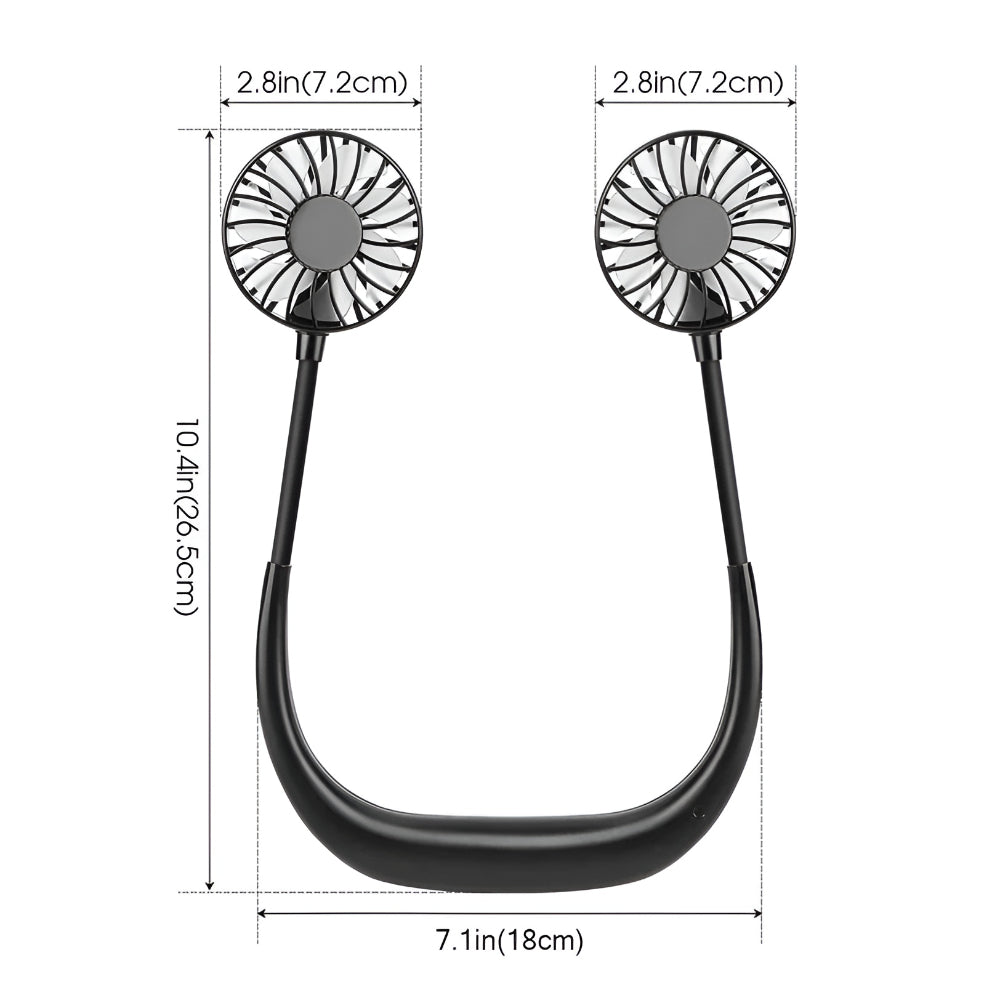Portable Neck Fan | Rechargeable Hands-Free Cooling Device with Adjustable Airflow | Ideal for Outdoor Activities 5
