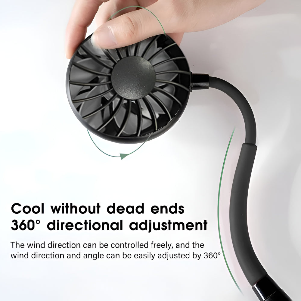 Portable Neck Fan | Rechargeable Hands-Free Cooling Device with Adjustable Airflow | Ideal for Outdoor Activities 7