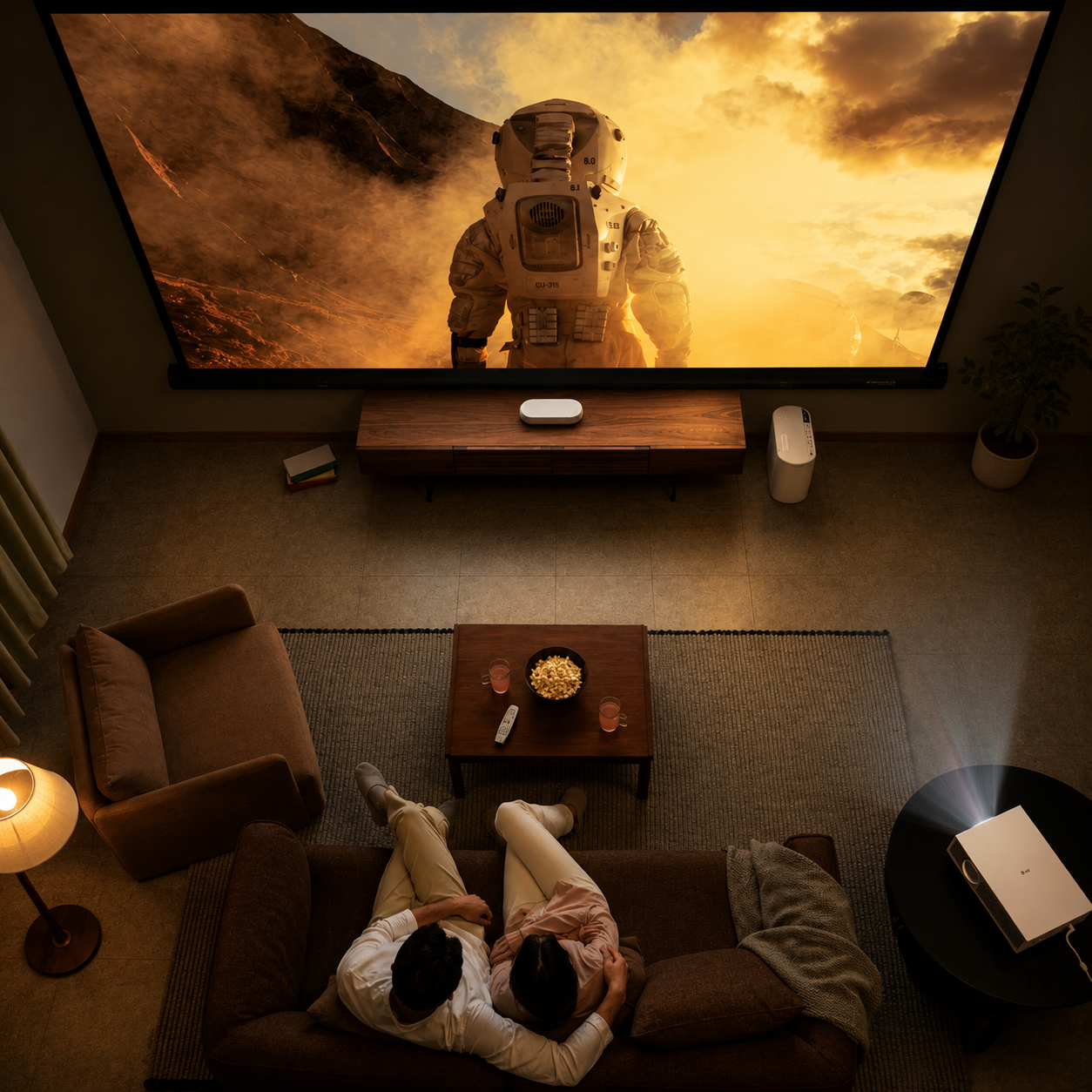 Portable Projector Mini | 1080p HDMI Projector with WiFi 6 Connectivity | Compact Design for Home Entertainment