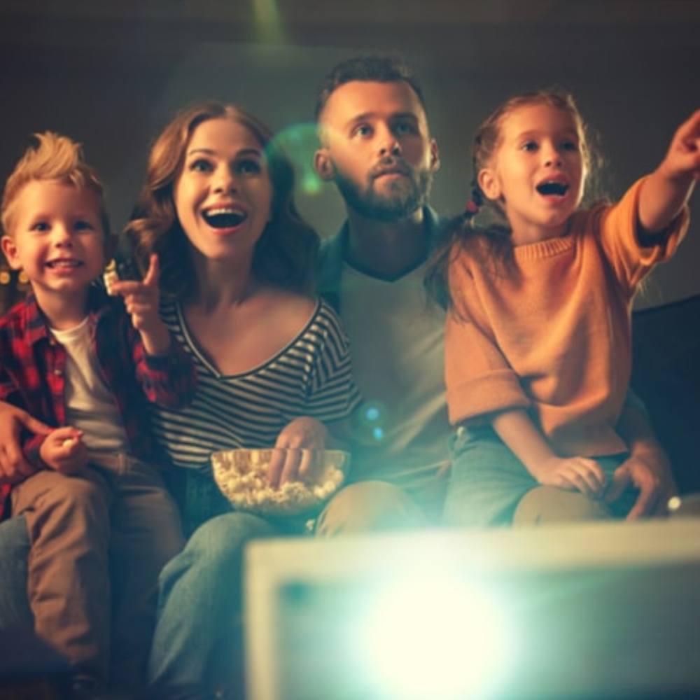 Portable Projector Mini | 1080p HDMI Projector with WiFi 6 Connectivity | Compact Design for Home Entertainment