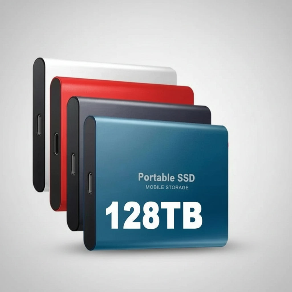 Portable SSD External Hard Drive with 128TB Capacity | High-Speed USB for Effortless Data Storage 0