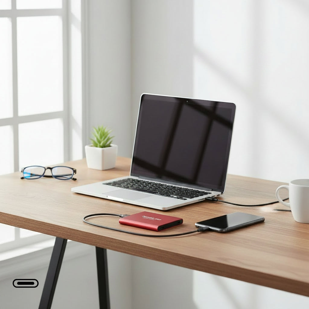 Portable SSD External Hard Drive with 128TB Capacity | High-Speed USB for Effortless Data Storage 1