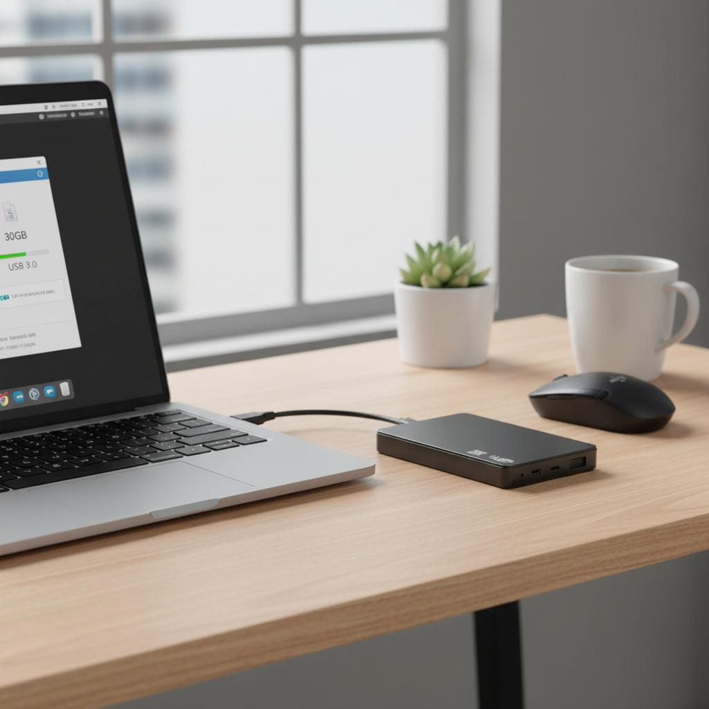Portable SSD External Hard Drive with Slim Design & USB Connectivity | Ideal for File Backup and Transfer 1