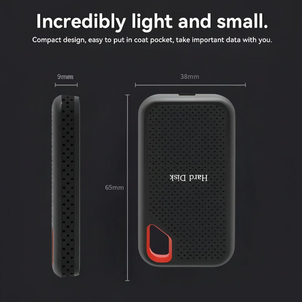Portable SSD External Hard Drive with USB-C Connection | Compact & Durable Design for Fast File Transfers 7