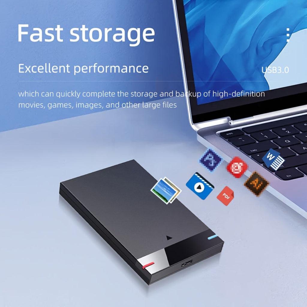 Portable SSD Storage | 320GB External Hard Drive with Slim Design | Compact File Backup for Everyday Use 2