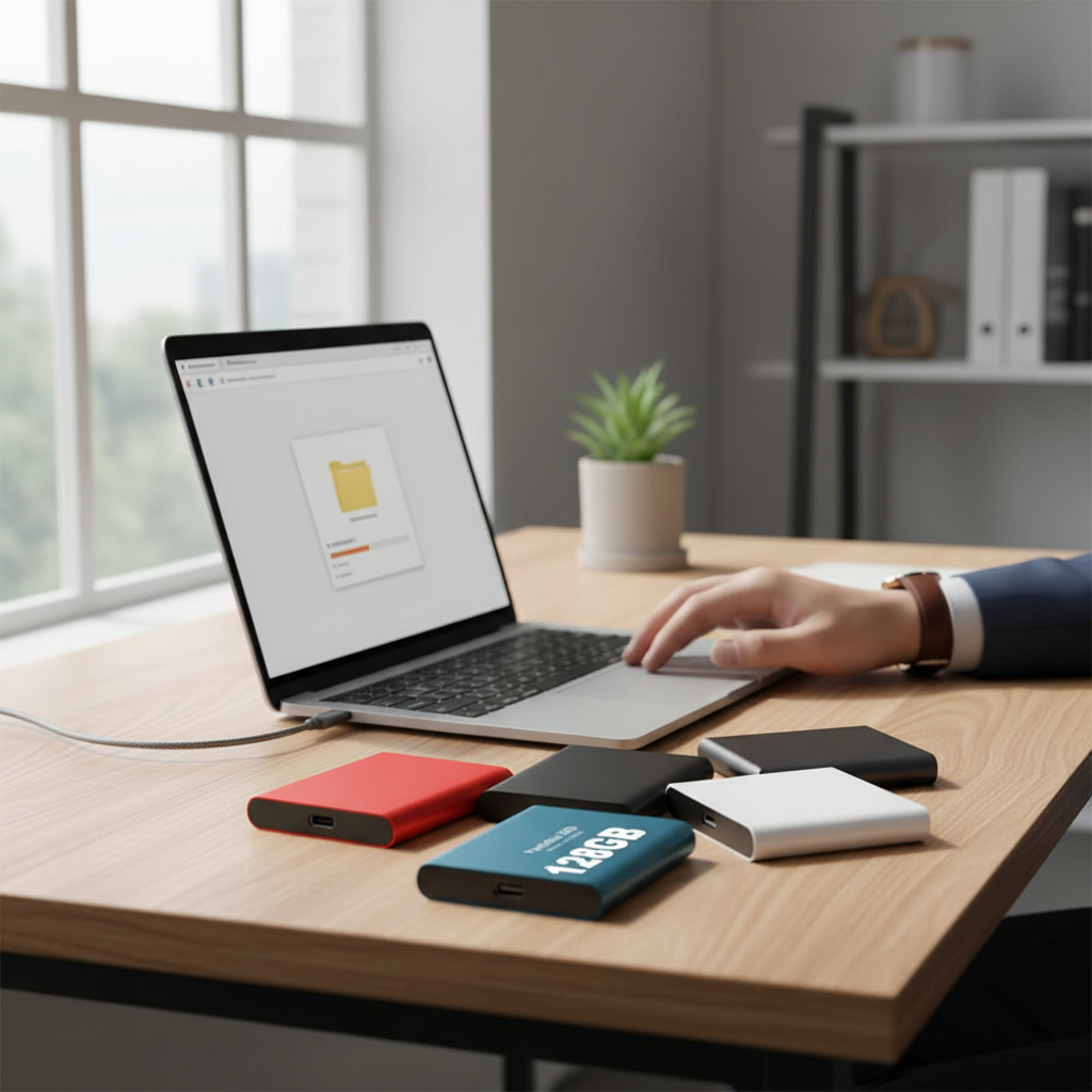 Portable SSD | 128GB External Hard Drive with USB 3.1 Speed | Compact Storage for Fast Data Transfer 0