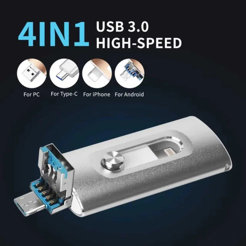 Portable SSD | External Hard Drive with 4-in-1 USB 3.0 Interface | Secure Storage for Fast Data Transfer 4
