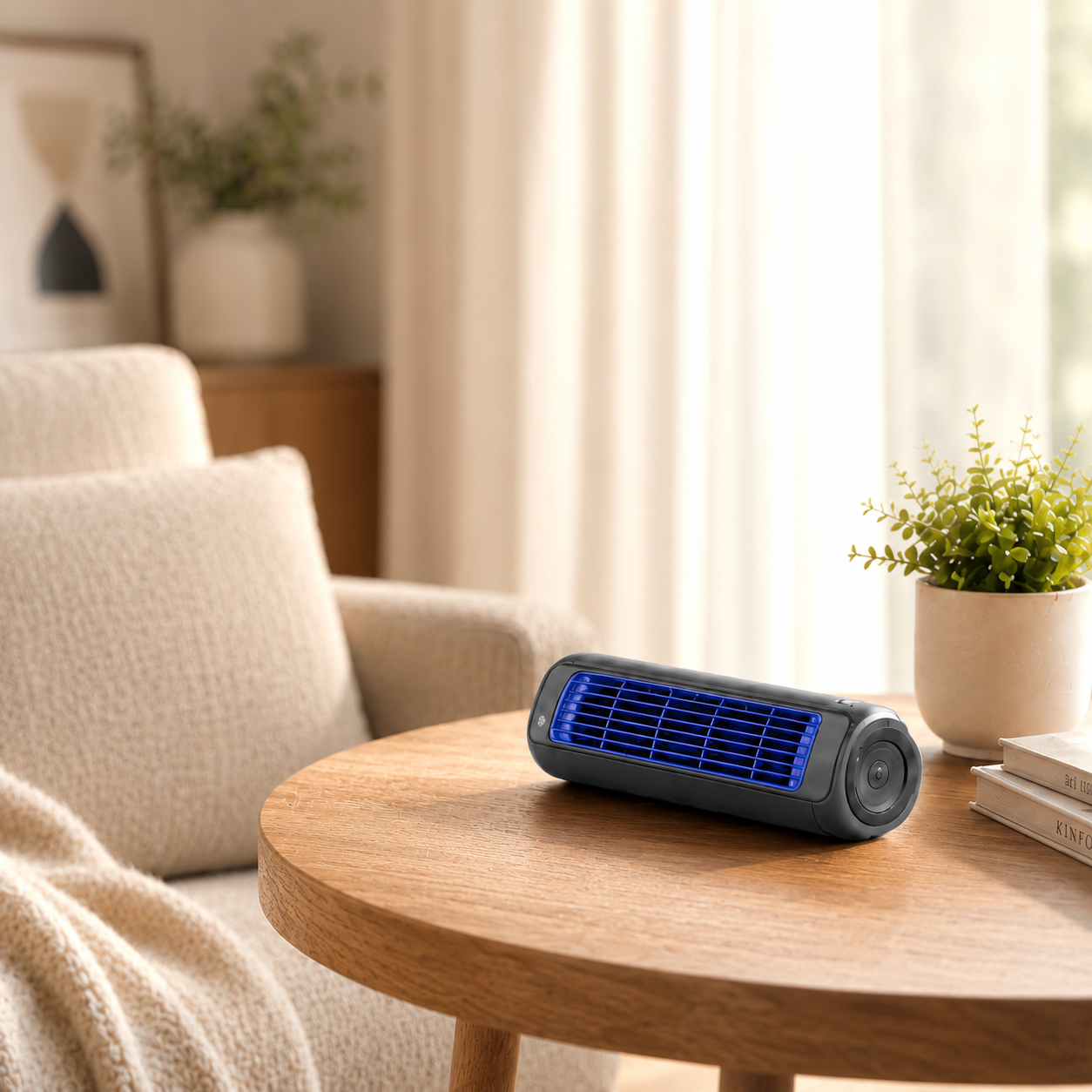 Portable Tower Fan | Quiet Oscillating Desktop Fan with 3-Speed Settings | Compact Design for Personal Cooling 1