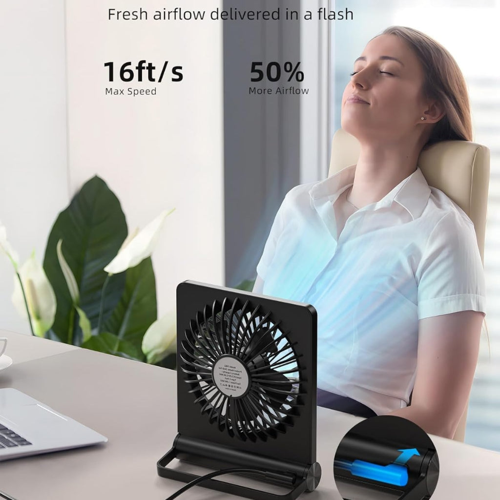 Portable USB Table Fan | Compact & Foldable Design for Instant Cooling 3
