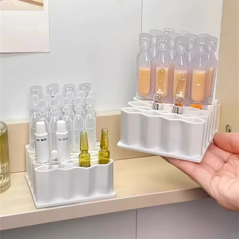 Desk Organiser for Makeup and Skincare, Honeycomb Cosmetic Organiser with Compartments
