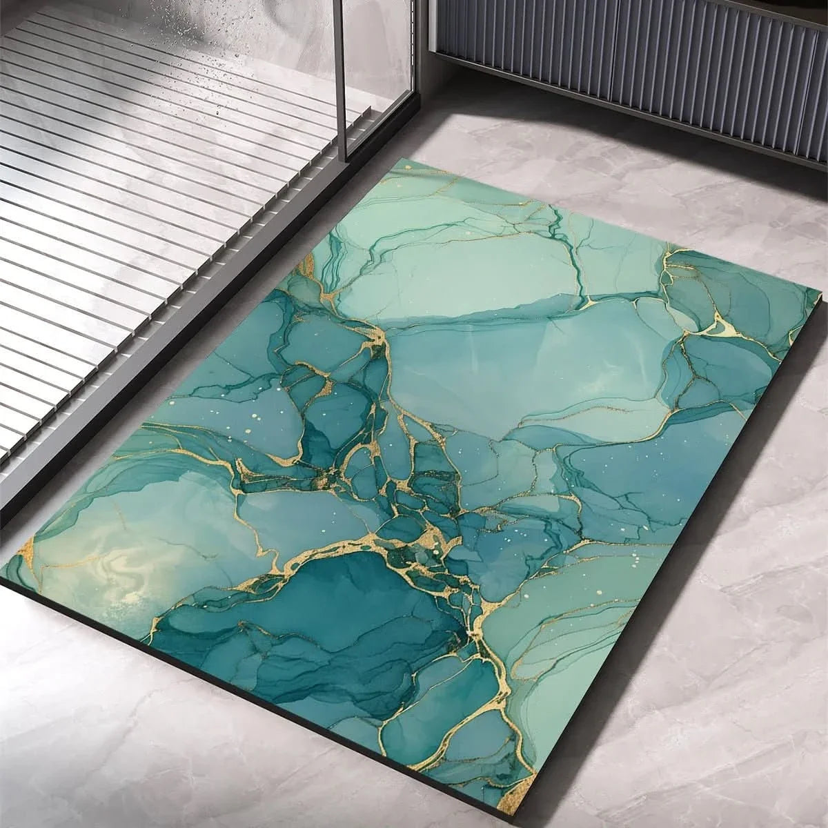 Stone Bath Mats, Quick Drying Diatomite Bath Mat with Non Slip Bottom, Absorbent Bathroom Mat for Shower and Sink_08