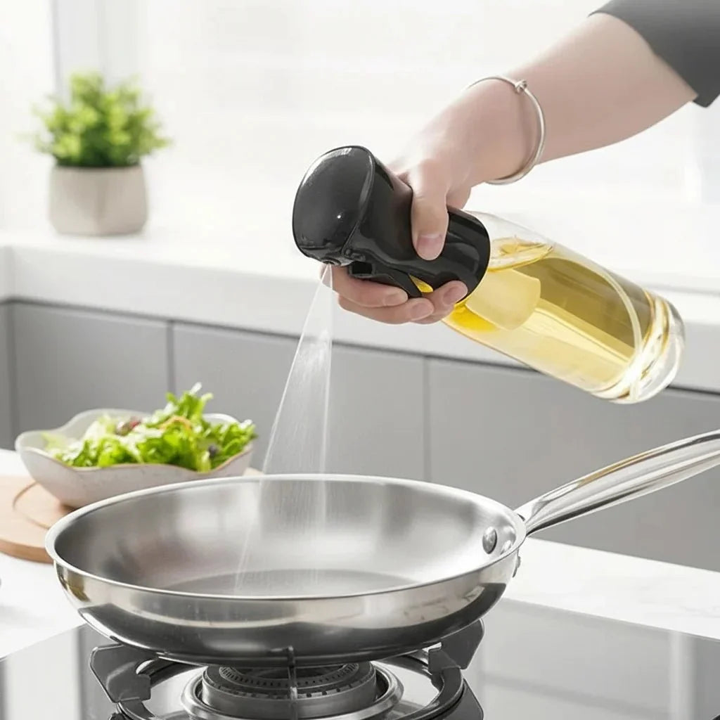 Oil Sprayer Bottle for Cooking, Olive Oil Sprayer with Anti Drip Fan Nozzle, Oil Dispenser for Grilling and Baking