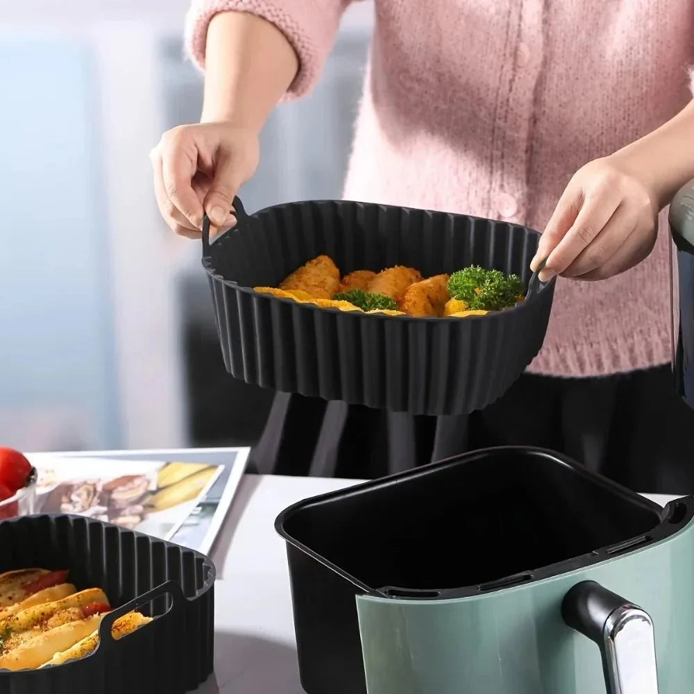 Square Air Fryer Liners 2 Pack, Reusable Oven Liners – image 5