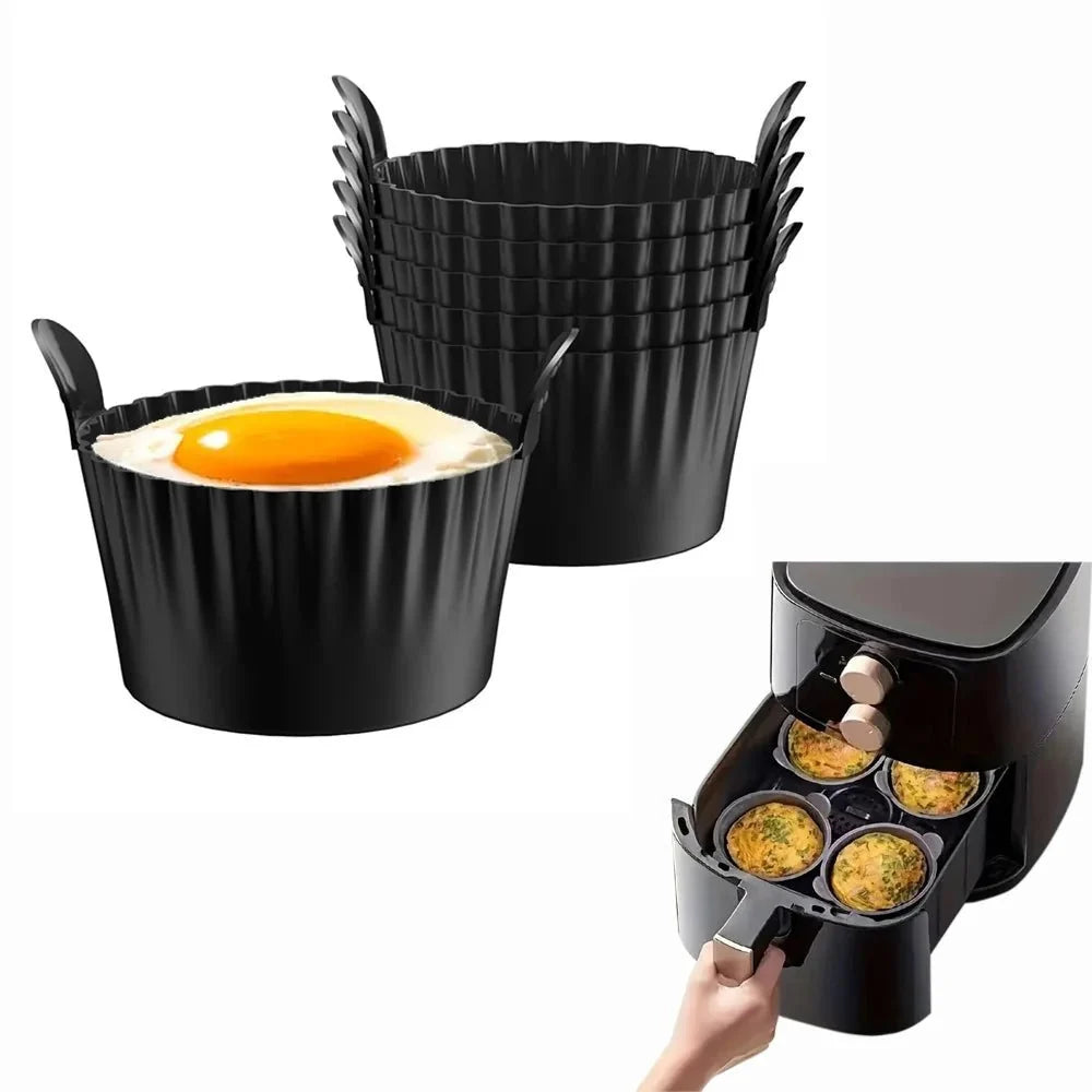 Silicone Egg Moulds Set of 6, Non Stick Silicone Muffin Cases, Reusable Silicone Cupcake Moulds for Eggs and Desserts_03