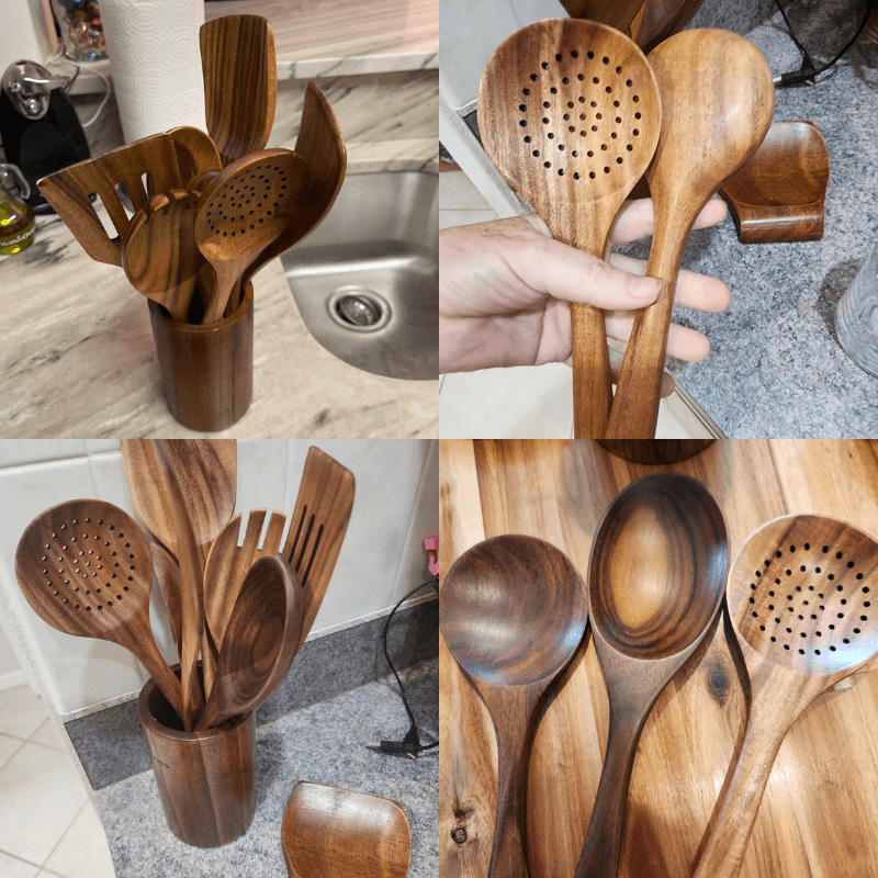 Wooden Kitchen Utensils Set, Wooden Utensil Set