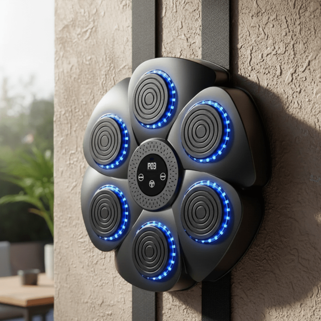 Music Boxing Machine with Bluetooth and RGB Lighting, Smart Punching Machine, Home Gym Equipment for Reaction Training