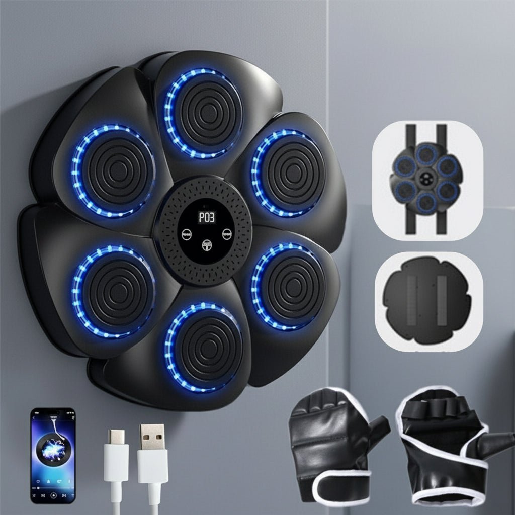 Music Boxing Machine with Bluetooth and RGB Lighting, Home Gym Equipment for Reaction Training – image 7