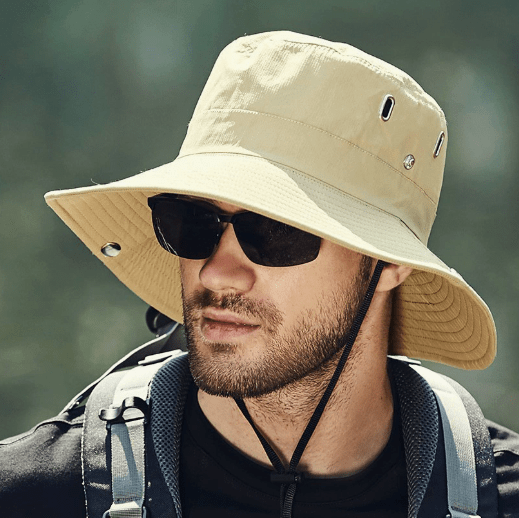 Sun Hat with UV Protection, Wide Brim Hat for Hiking and Camping, Foldable Summer Hat for Fishing_00
