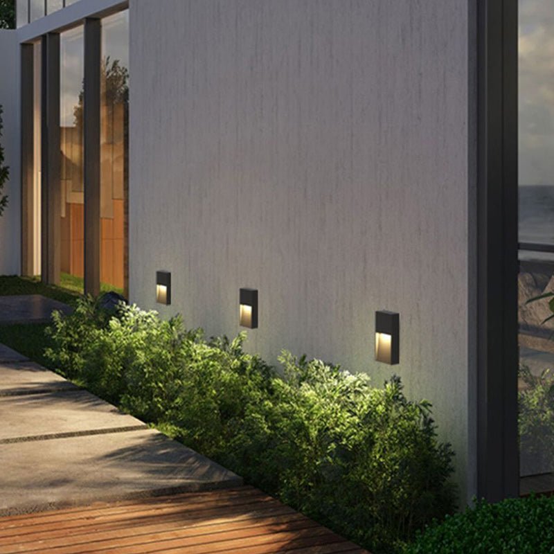 Outdoor Wall Lights, Modern Black Exterior Wall Light in Aluminium and Acrylic, Outdoor Lights for House and Garden_01