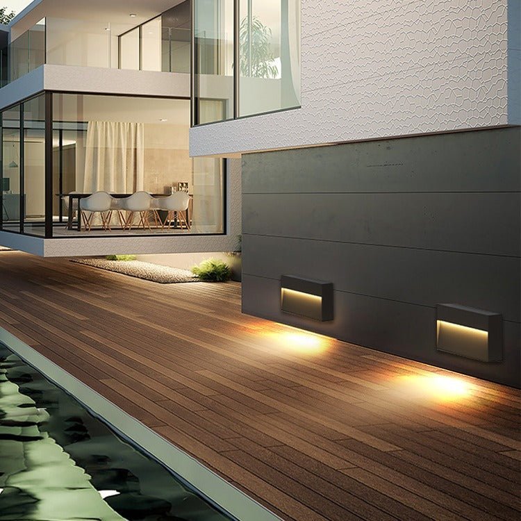 Outdoor Wall Lights, Modern Black Exterior Wall Light in Aluminium and Acrylic, Outdoor Lights for House and Garden_04
