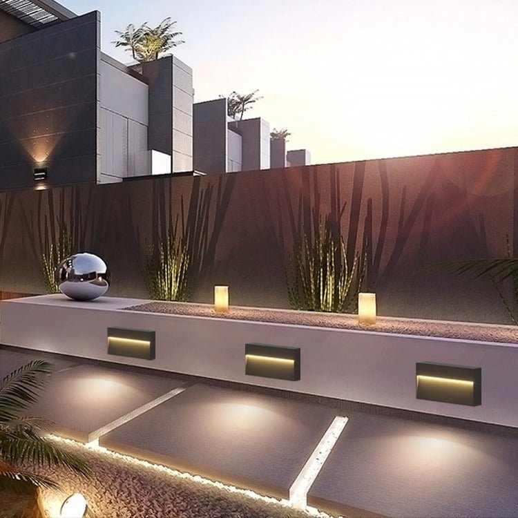 Outdoor Wall Lights, Modern Black Exterior Wall Light in Aluminium and Acrylic, Outdoor Lights for House and Garden_09