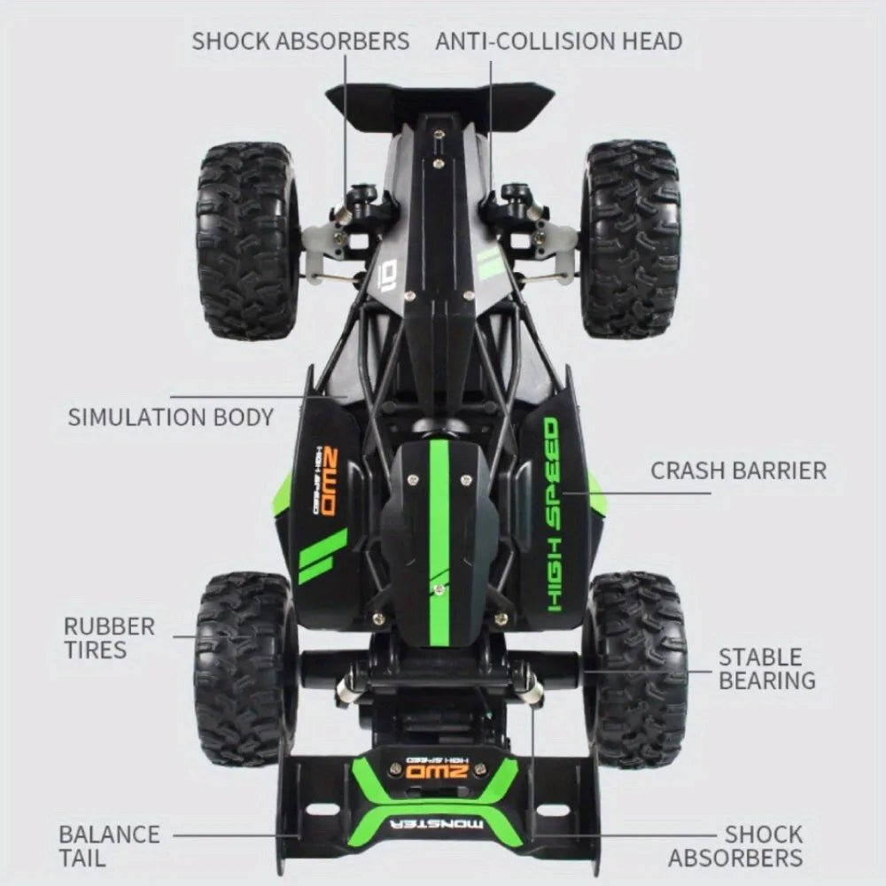 RC Truck Off Road, Electric Remote Control Car with Suspension and Rubber Tyres, Radio Controlled Car up to 15 km/h_04
