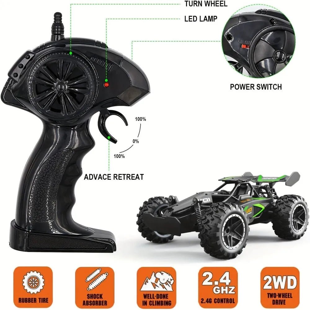 RC Truck Off Road, Electric Remote Control Car with Suspension and Rubber Tyres, Radio Controlled Car up to 15 km/h_06