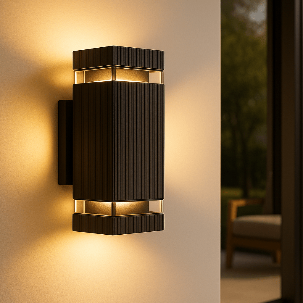Outdoor Wall Lights Up and Down, Outdoor Lights IP65, Exterior Wall Light in Black, Garden Lights for Facade_00