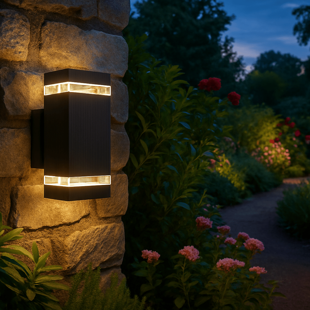 Outdoor Wall Lights Up and Down, Outdoor Lights IP65, Exterior Wall Light in Black, Garden Lights for Facade