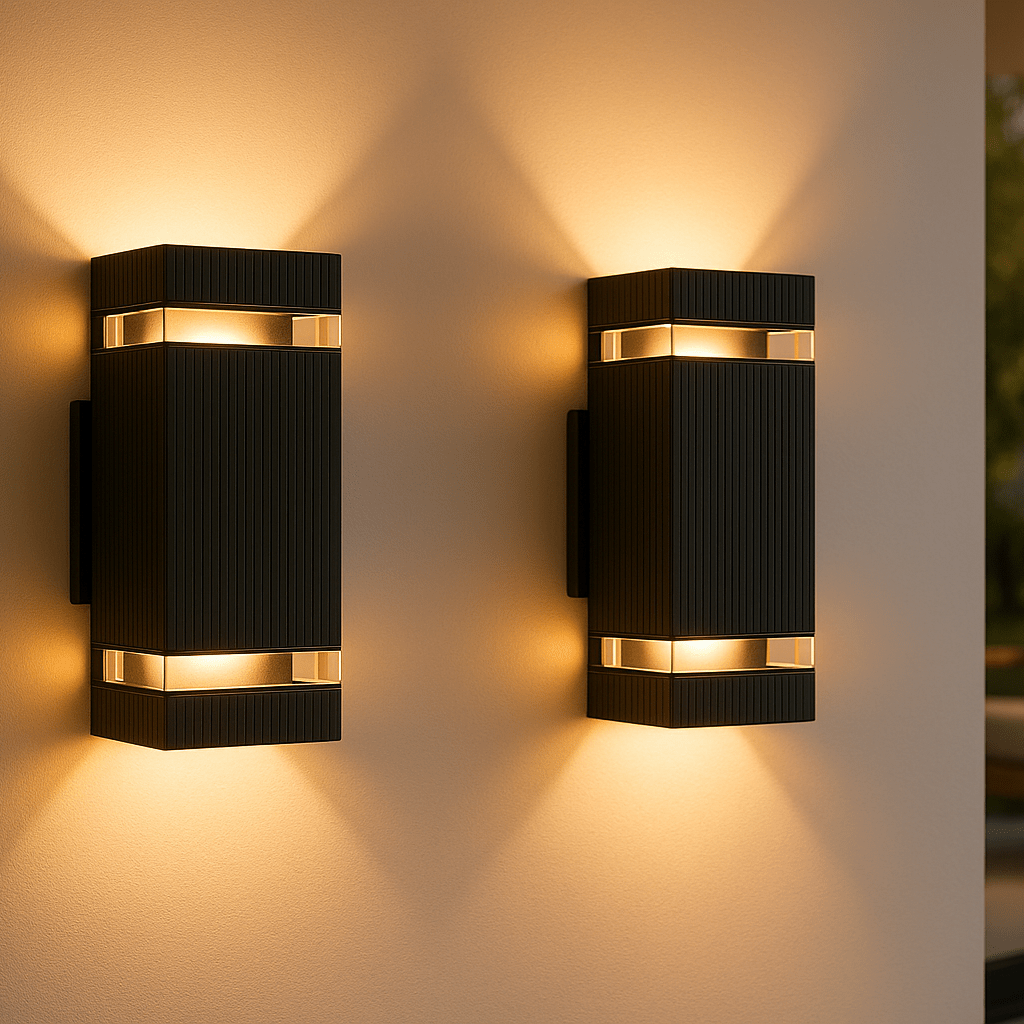 Outdoor Wall Lights Up and Down, Outdoor Lights IP65, Exterior Wall Light in Black, Garden Lights for Facade_04