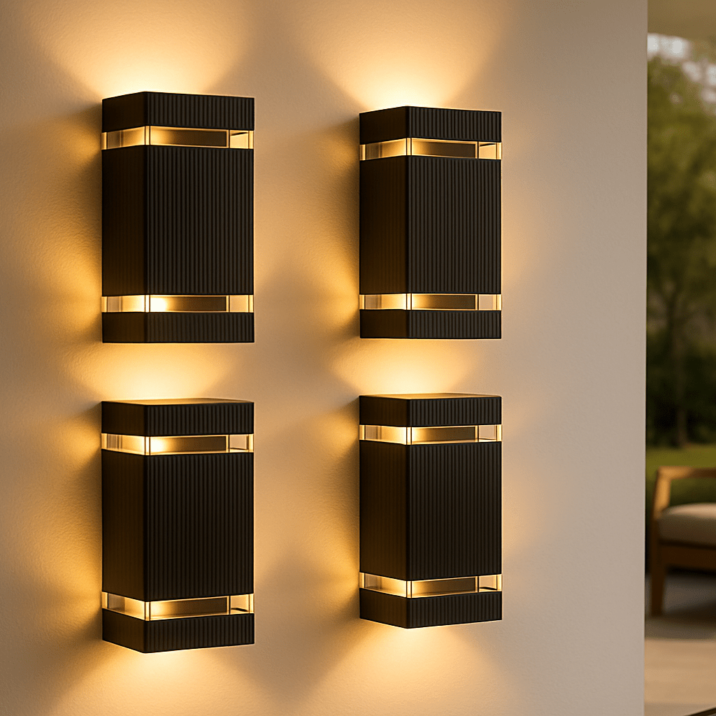 Outdoor Wall Lights Up and Down, Outdoor Lights IP65, Exterior Wall Light in Black, Garden Lights for Facade_05